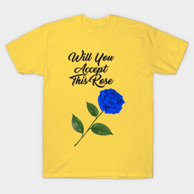 Flower Blue Rose T-Shirt by mosatu